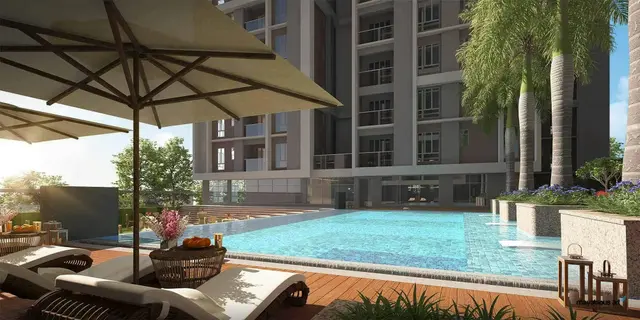 Swimming Pool View On 4th Floor Level
