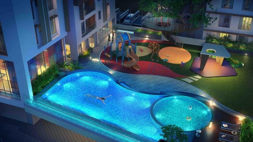 Balcony to podium evening view