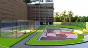 Basketball Court & Cricket Net